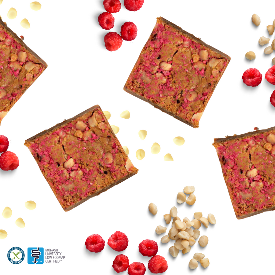 Raspberry and Macadamia Nut Brownies