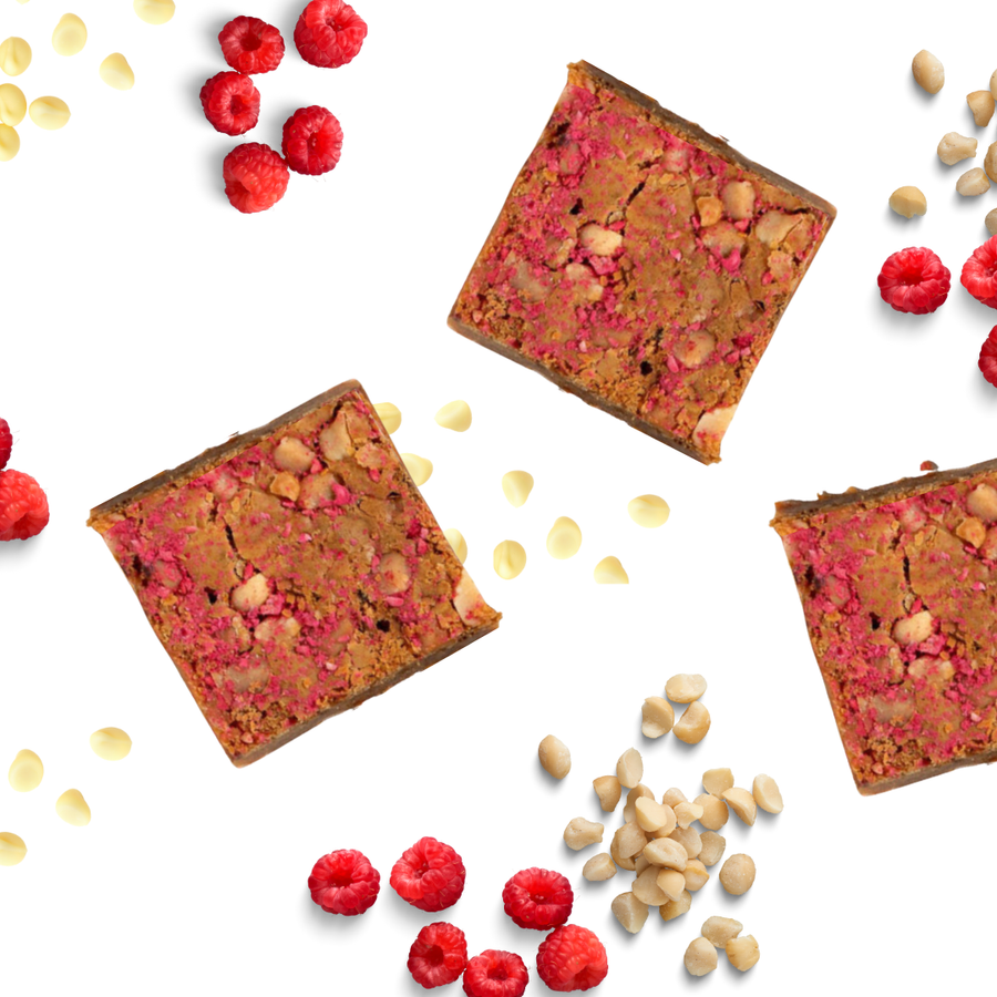 Raspberry and Macadamia Nut Brownies