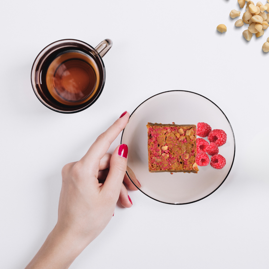 Raspberry and Macadamia Nut Brownies